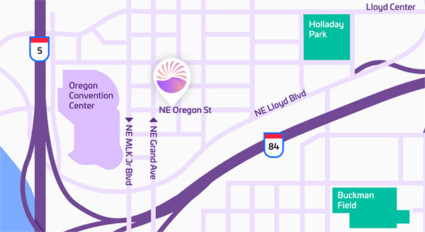 Map of the location of the RISE office in Portland